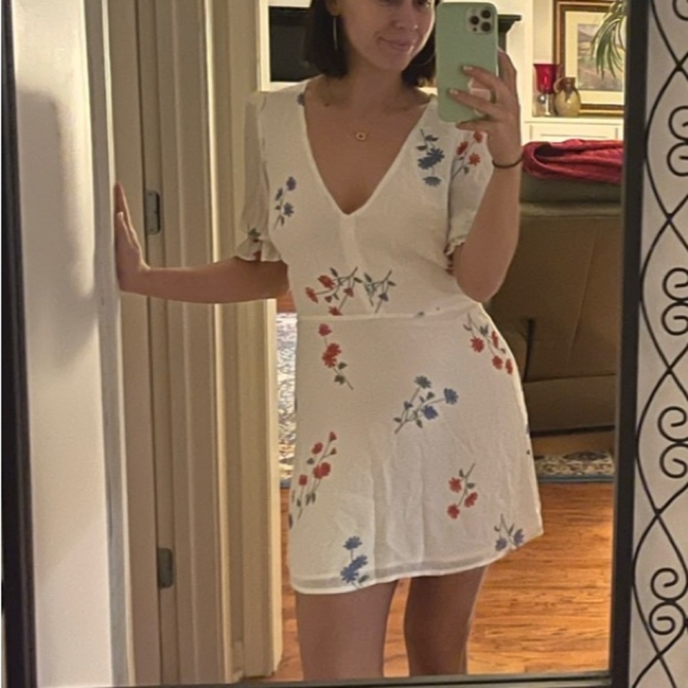 Reformation Brielle white spring dress